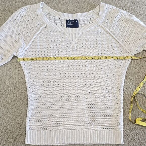 American Eagle Cream 3/4 Sleeve Sweater - Size XS - Picture 5 of 10